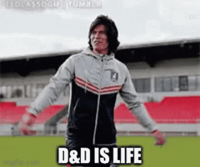 Man Standing On Soccer Field D & D Is Life GIF