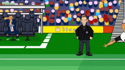 Man Standing On Soccer Field Saying Slap GIF