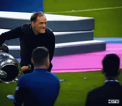 Man Standing On Soccer Podium GIF