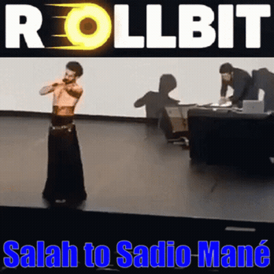 Man Standing On Stage Rollbit Salah To Sadio Mane GIF