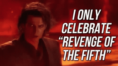 Man Standing With Revenge Of The Fifth GIF