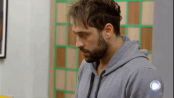 Man Staring Down Goes Frazier GIF