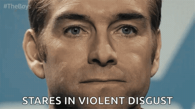 Man Staring In Violent Disgust GIF