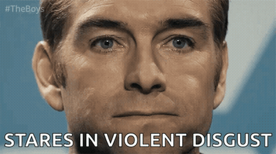 Man Staring In Violent Disgust GIF