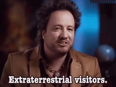 Man Statue Lying On Ground In Ruined Building GIF