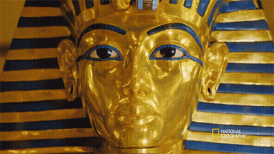 Man Statue With National Geographic Logo GIF