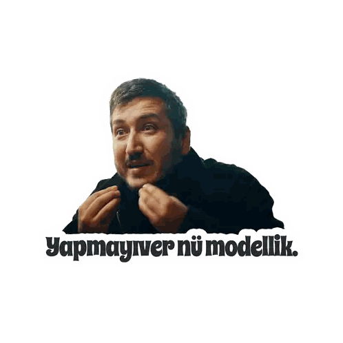 Man Sticker With Yapmayiver Nu Modellik Sticker
