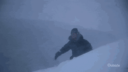 Man Struggling To Walk In Snow Storm GIF