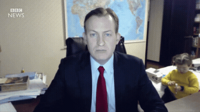 Man Suit And Tie At BBC News Sign GIF