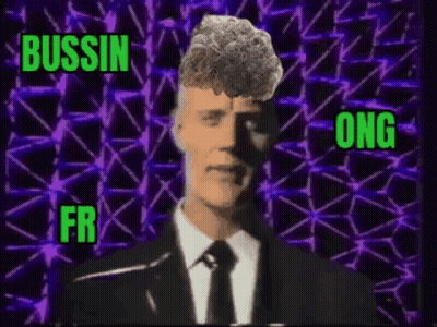 Man Suit And Tie Bussin Fr Ong Purple GIF