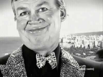 Man Suit Bow Tie Smiling Adult Swim GIF