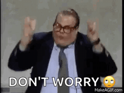 Man Suit Making Funny Face Saying Don't Worry GIF