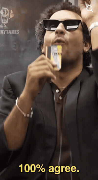 Man Suit Sunglasses Credit Card Mouth 100% Agree GIF