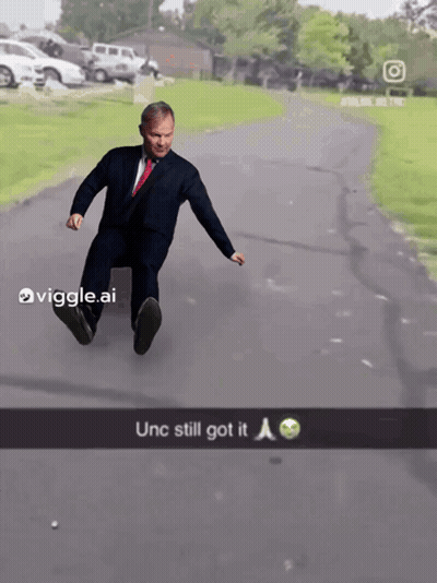 Man Suit Tie Skateboard Unc Still Got It GIF