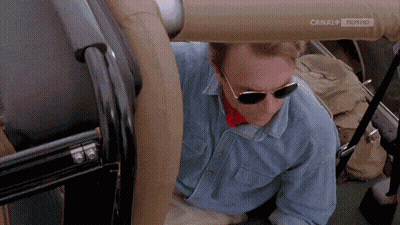Man Sunglasses Denim Shirt Car Canal 4 HD GIF