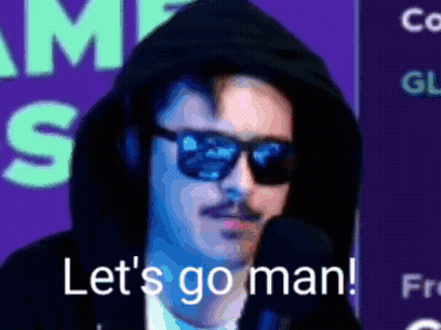 Man Sunglasses Hooded Jacket Says Let's Go Man GIF