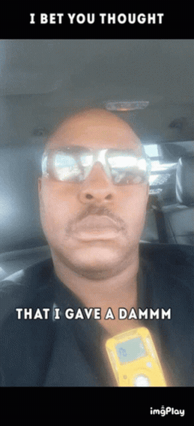 Man Sunglasses Recorder Says I Bet You Thought I Gave Damm GIF