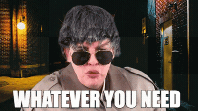 Man Sunglasses Trench Coat Says Whatever You Need GIF