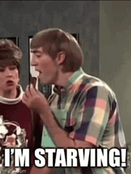 Man Super Hungry Starving GIF
