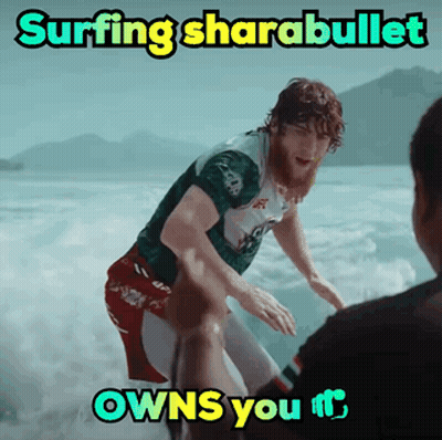 Man Surfing Surfing Sharabullet Owns You It GIF