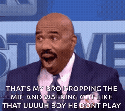 Man Surprised Talking About Dropping Mic GIF