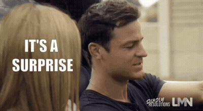 Man Surprising Woman GIF