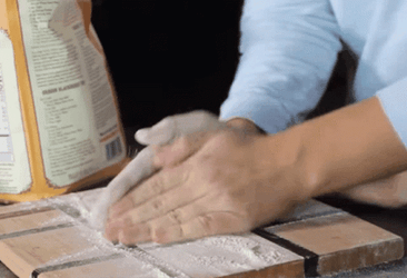 Man Swallows Powder GIF