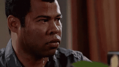 Man Sweating Looking At Something GIF