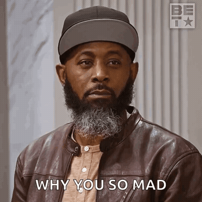 Man Sweating Saying Are You Mad At Me GIF