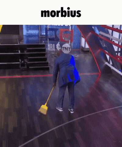 Man Sweeping Basketball Court Morbidus GIF