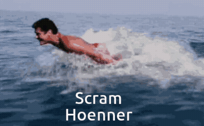 Man Swimming In Ocean Scram Hoenner GIF