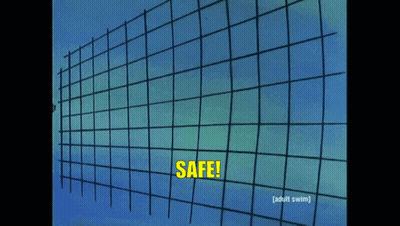 Man Swimming In Pool Saying Safe GIF