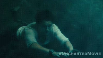 Man Swimming #UncharteredMovie GIF