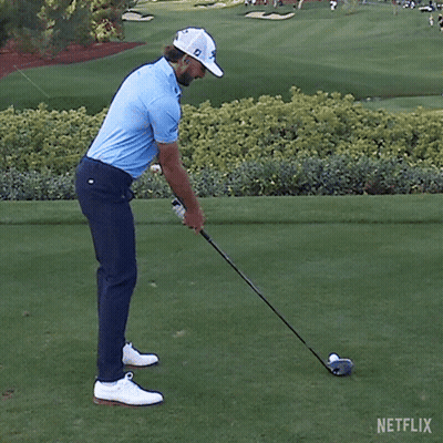 Man Swinging Golf Club GIF