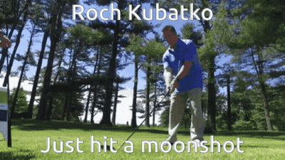 Man Swinging Golf Club Just Hit A Moonshot GIF