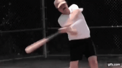 Man Swinging Tennis Racquet Saying Gone Forever GIF