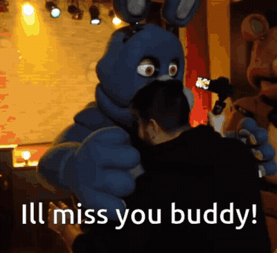 Man Taking Picture Of Bonnie The Bunny GIF