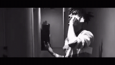 Man Taking Picture Of Himself In Mirror GIF