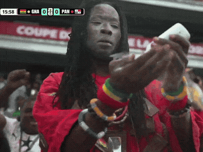 Man Taking Picture Of Soccer Game Score 0-0 GIF