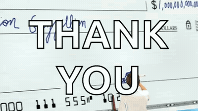 Man Taking Picture Of Thank You Check GIF