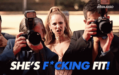 Man Taking Picture Of Woman Saying She's F*cking Fit GIF