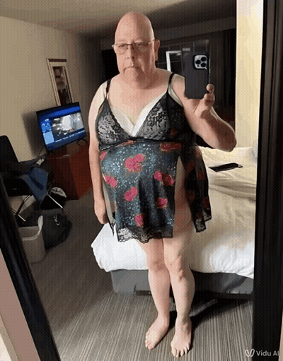 Man Taking Selfie In Mirror Vidu Al GIF