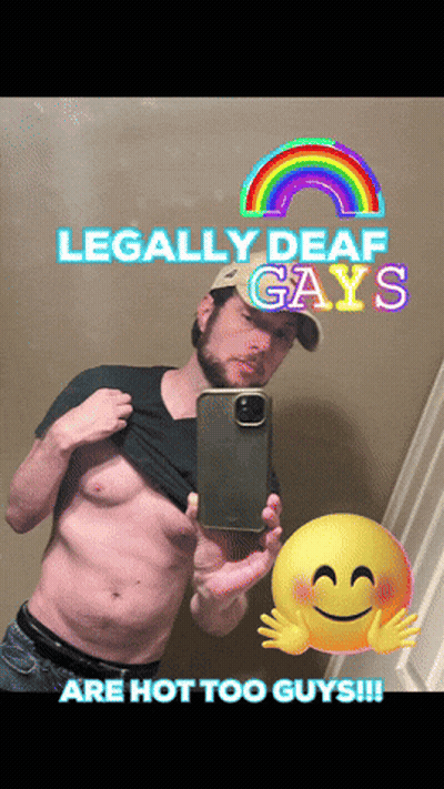 Man Taking Selfie Legally Deaf Gays GIF