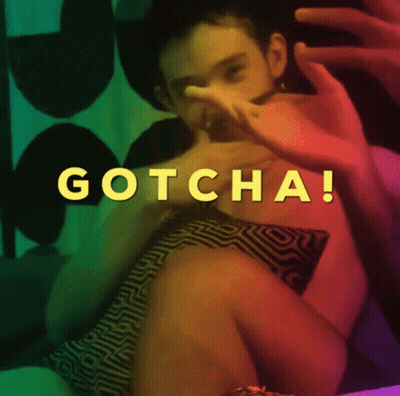 Man Taking Selfie With Gotcha GIF