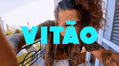 Man Taking Selfie With Vitao In Blue GIF