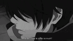 Man Talking Depressed Anime GIF
