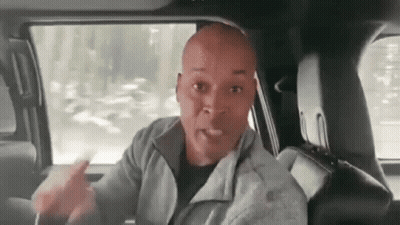 Man Talking In Car Back Seat GIF