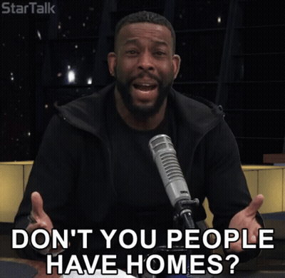 Man Talking Into Microphone Do You Have Homes GIF