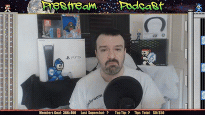 Man Talking Into Microphone In Front Of PS5 GIF