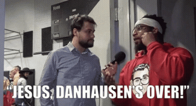 Man Talking Into Microphone Jesus Danhausen Over GIF